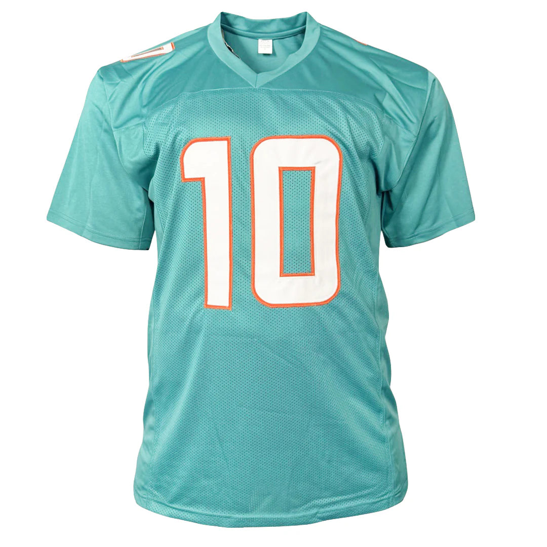 Tyreek Hill Autographed Miami Teal Football Jersey with Beckett Certification Front